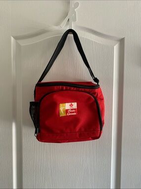 Roots Red Cooler Bag with Black Strap